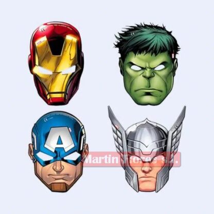 Caretas cartón Avenger 6u