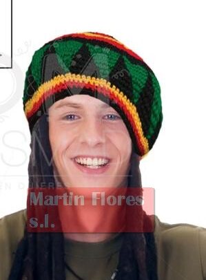 Gorro Bob Marley con rastas