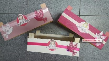 Cajas chuches comunión rosa