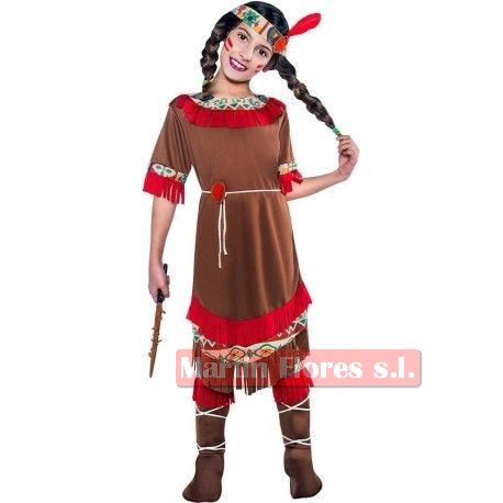 Disfraz de india rojo para niña: Disfraces niños,y disfraces originales  baratos - Vegaoo