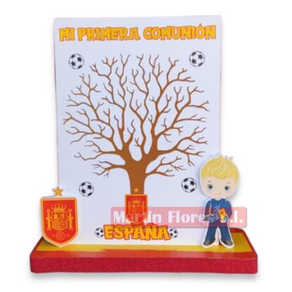 Árbol huellas fútbol