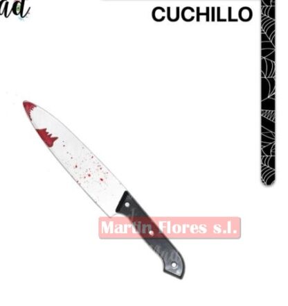 Cuchillo fino con sangre