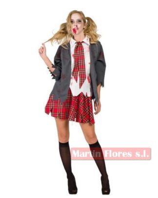 Disfraz colegial zombie mujer