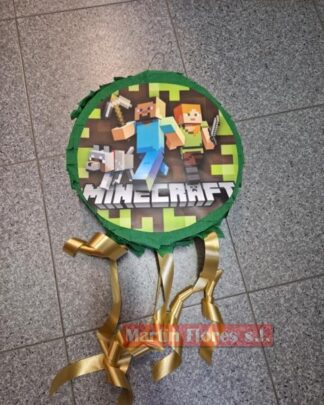 Piñata 3D minecraft redonda