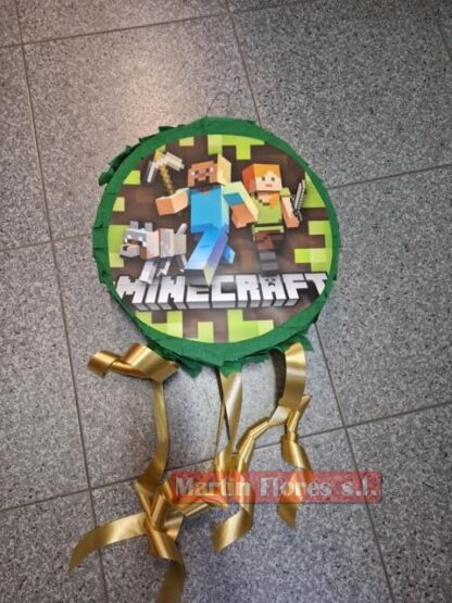 Piñata 3D minecraft redonda