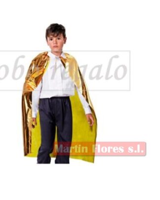 Capa dorada infantil sin cuello