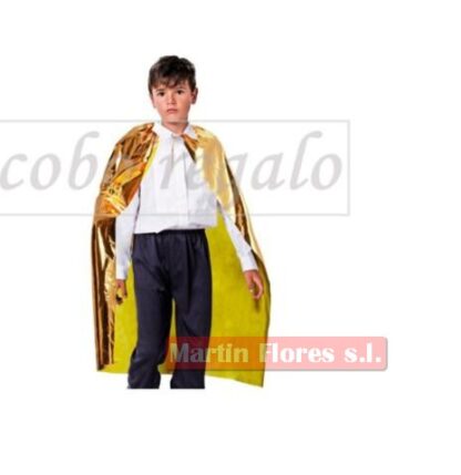 Capa dorada infantil sin cuello