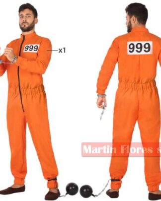 Disfraz preso naranja Guantánamo H