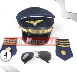 Set Gorra piloto avión